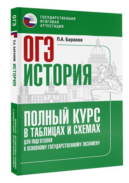 Фотография книги "Пётр Анатольевич: ОГЭ. История. Полный курс в таблицах и схемах для подготовки к ОГЭ"