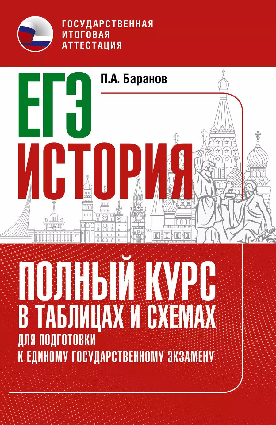 Обложка книги "Пётр Баранов: ЕГЭ. История. Полный курс в таблицах и схемах для подготовки к ЕГЭ"