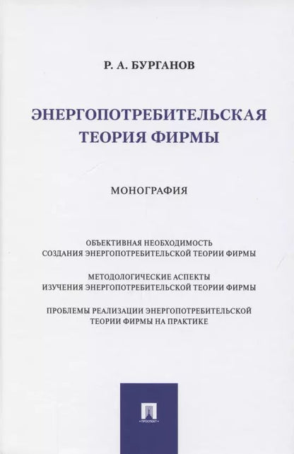 Обложка книги "Раис Бурганов: Энергопотребительская теория фирмы. Монография"