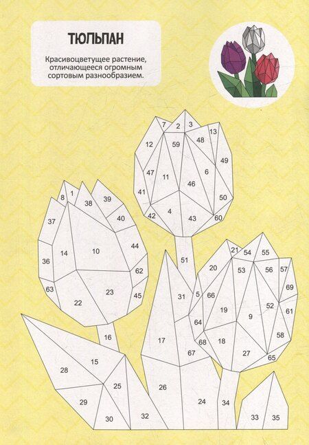 Фотография книги "Раскрась по номерам. Цветы"