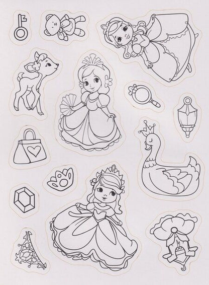 Фотография книги "Раскраска-стикербук. Для девочек"