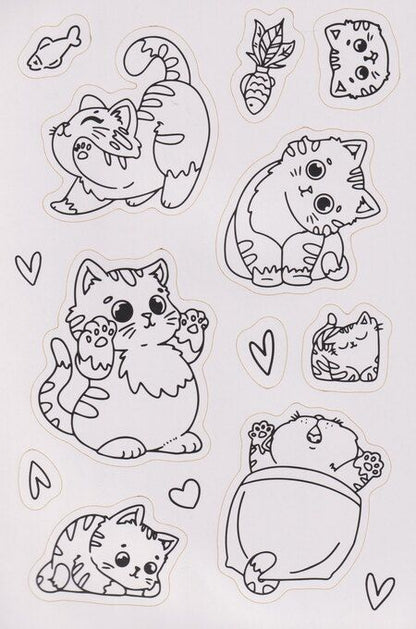 Фотография книги "Раскраска-стикербук. Кошечки"