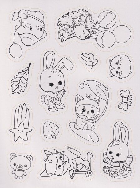 Фотография книги "Раскраска-стикербук. Котики и все, все, все"