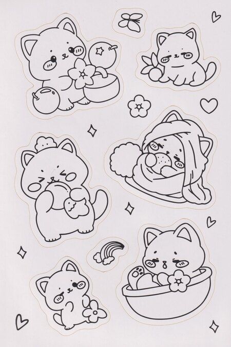 Фотография книги "Раскраска-стикербук. Зверята"