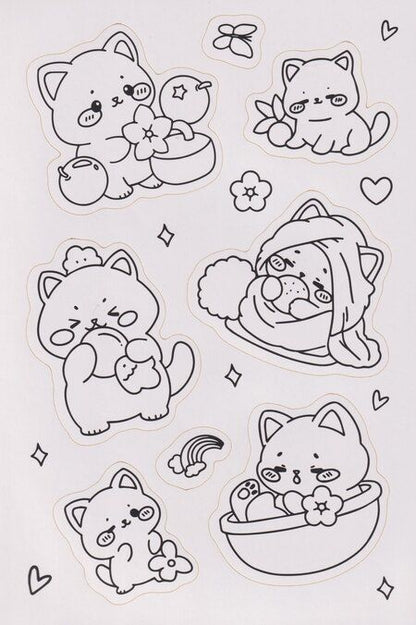 Фотография книги "Раскраска-стикербук. Зверята"