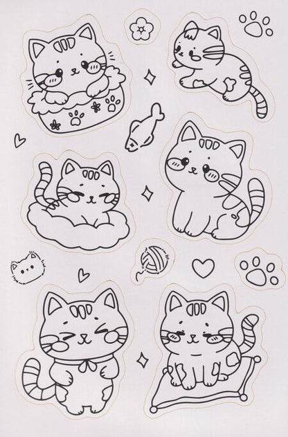 Фотография книги "Раскраска-стикербук. Зверята"