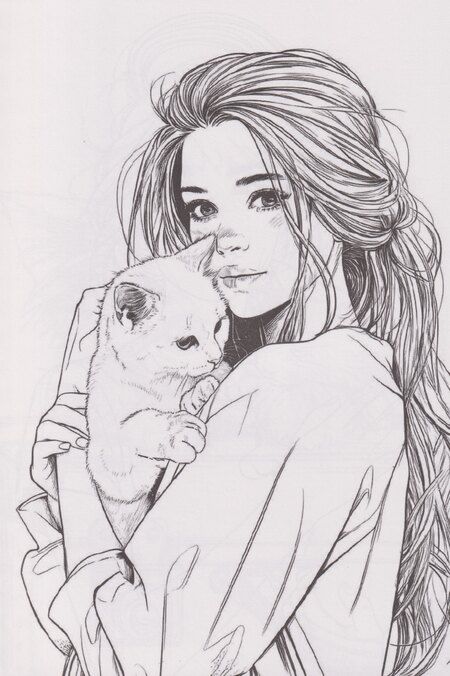 Фотография книги "Раскраска. Девушки. Girls & Cats"
