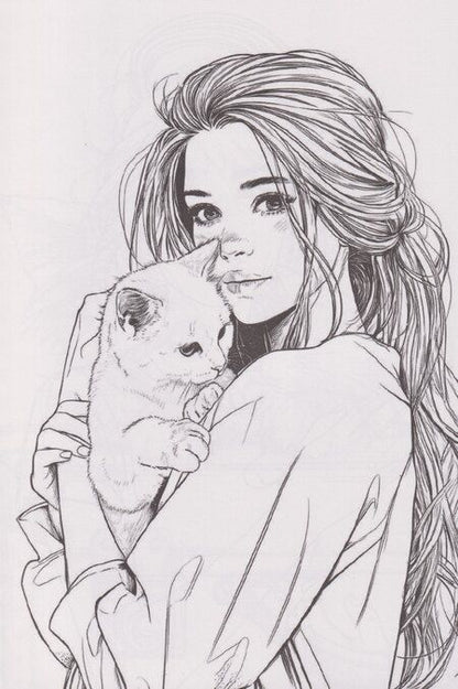 Фотография книги "Раскраска. Девушки. Girls & Cats"