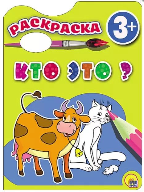 Обложка книги "Раскраска 3+ . Кто это?"