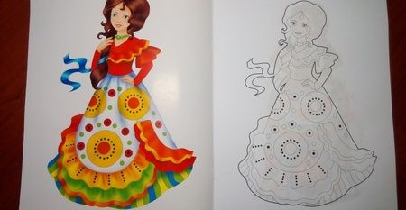 Фотография книги "Раскраска Дымковская роспись"