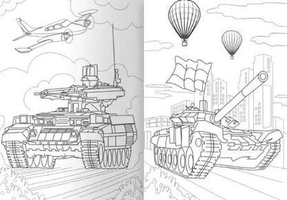 Фотография книги "Раскраска для мальчиков. Современные супергерои. Танкисты"