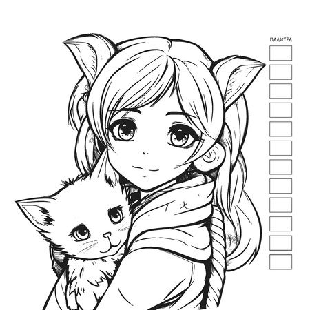 Фотография книги "Раскраска Manga Creative (розовая)"