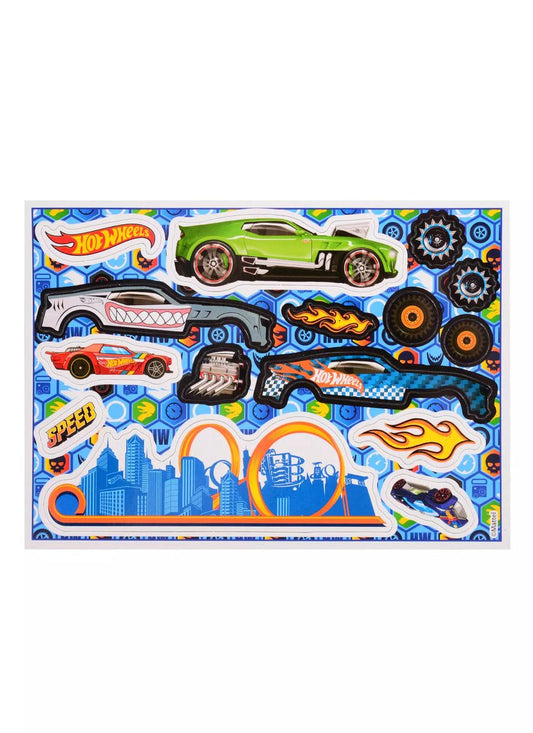Обложка книги "Раскраска с магнитным конструктором. Hot Wheels. Вперед, к победе!"