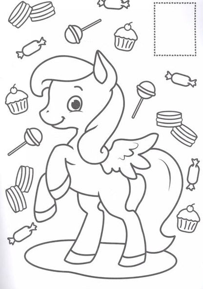 Фотография книги "РАСКРАСКИ с сияющими наклейками. ПОНИ"