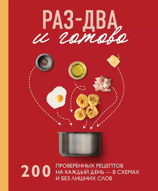 Обложка книги "Раз-два - и готово. 200 проверенных рецептов на каждый день - в схемах и без лишних слов"