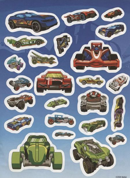 Фотография книги "Развивающая книжка с многоразовыми наклейками и постером № МНП 2002 "Hot Wheels""