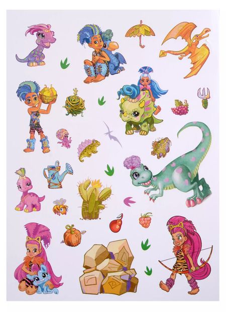 Фотография книги "Развивающая книжка с многоразовыми наклейками № МН 2108 "Cave Club. Первобытные истории""