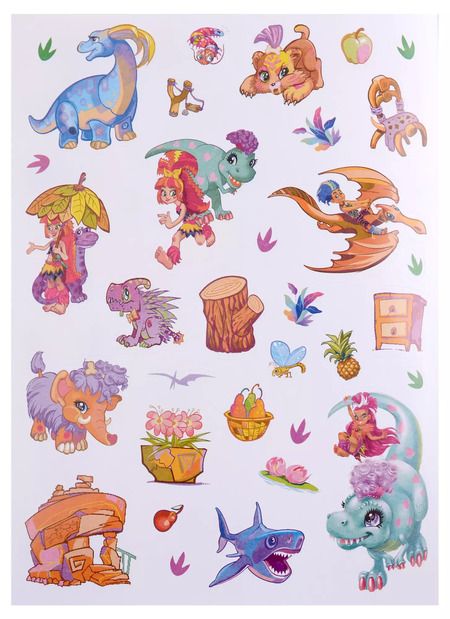 Фотография книги "Развивающая книжка с многоразовыми наклейками № МН 2108 "Cave Club. Первобытные истории""