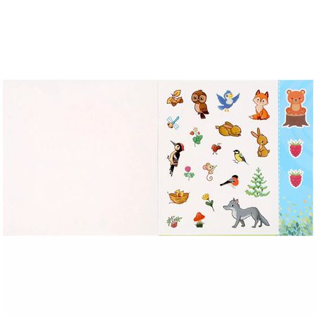 Фотография книги "Развивающие многоразовые наклейки. Лесные животные. 35 наклеек"