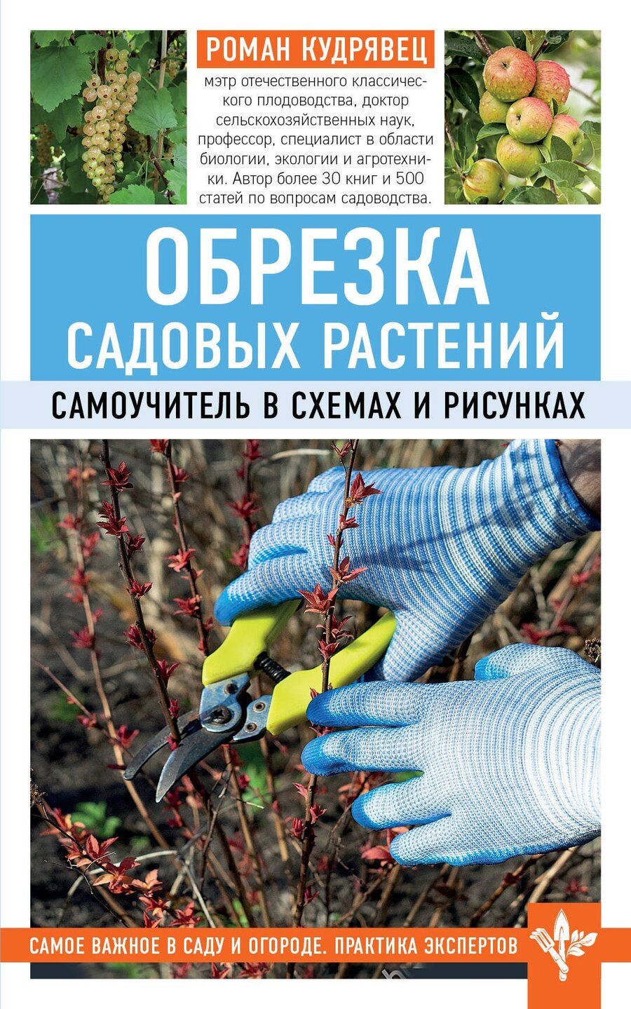 Обложка книги "Роман Кудрявец: Обрезка садовых растений. Самоучитель в схемах и рисунках"