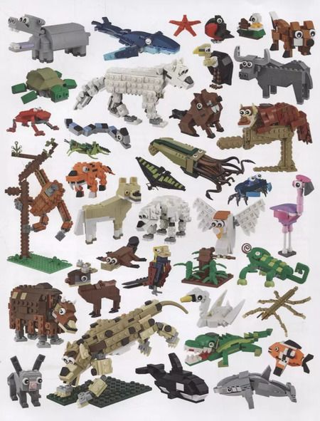 Фотография книги "Рона Скин: LEGO Атлас животных (+ набор LEGO из 60 элементов)"