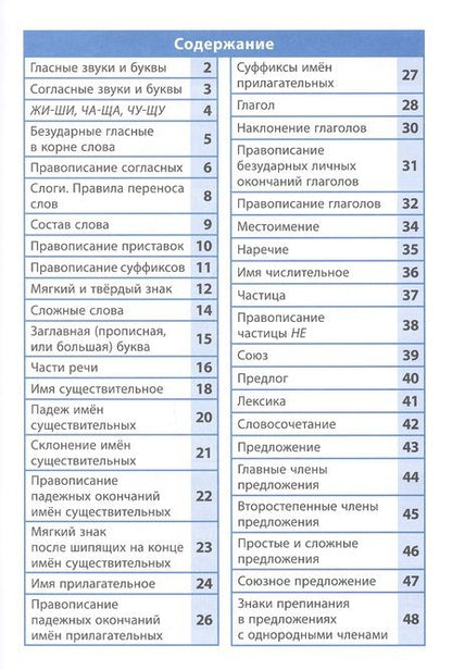 Фотография книги "Русский язык. 1- 4 класс. Справочник в таблицах"