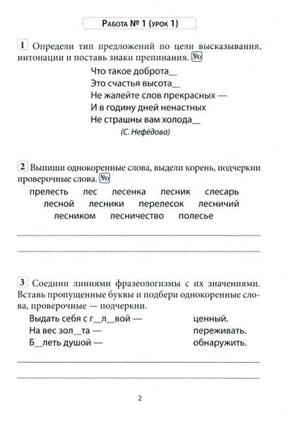 Фотография книги "Русский язык. 3 класс. Лестница знаний. 1 вариант"