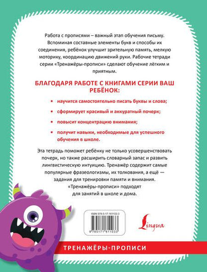 Фотография книги "Русский язык. Учимся красиво писать фразеологизмы"