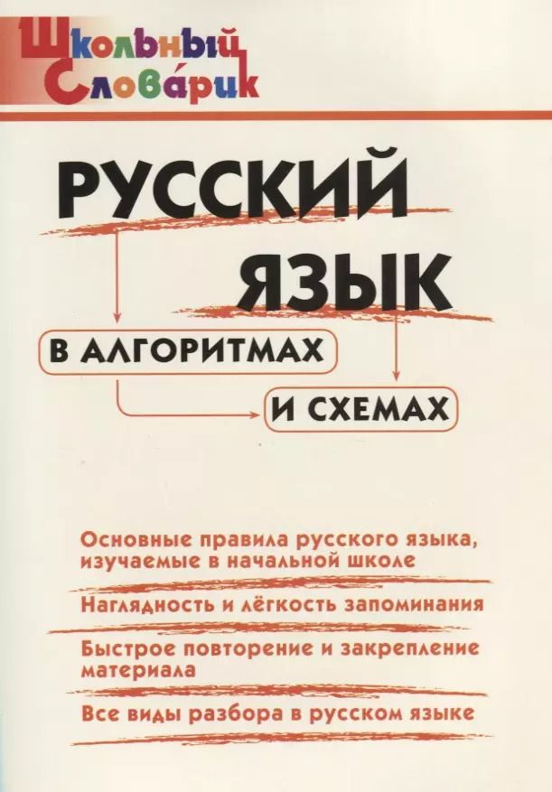 Обложка книги "Русский язык в алгоритмах и схемахю Начальная школа"