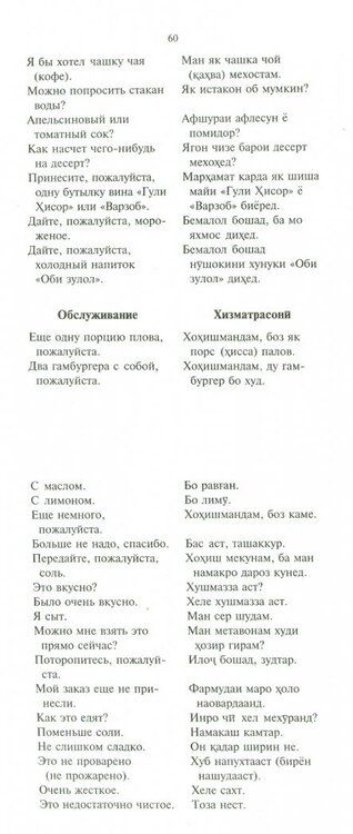 Фотография книги "Русско-таджикский и таджикско-русский разговорник"