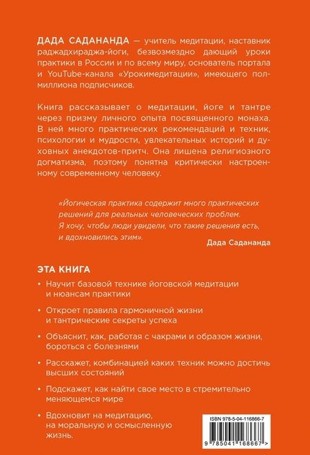 Фотография книги "Садананда, Лейбин: Дада Садананда, Виталий Лейбин. Диалоги о медитации. Русский йогин о практике, психологии и будущем"