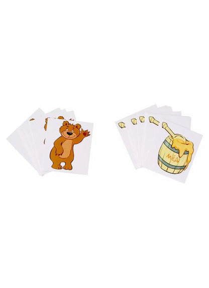 Фотография книги "Счетный материал. Набор из 20 карточек (мишки, бочки меда)"