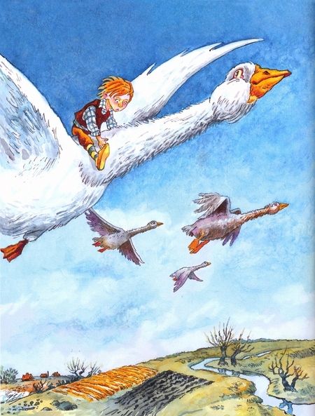 Фотография книги "Сельма Лагерлеф: Чудесное путешествие Нильса с дикими гусями"