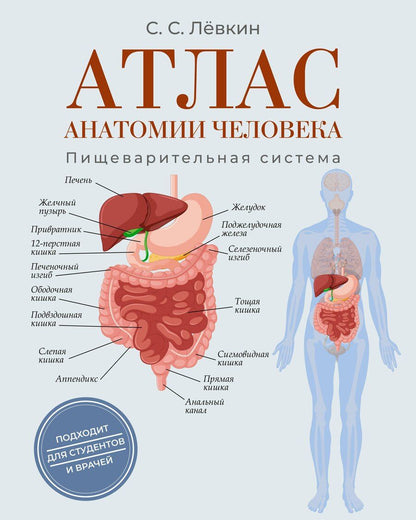 Обложка книги "Сергей Сергеевич: Атлас анатомии человека. Пищеварительная система"