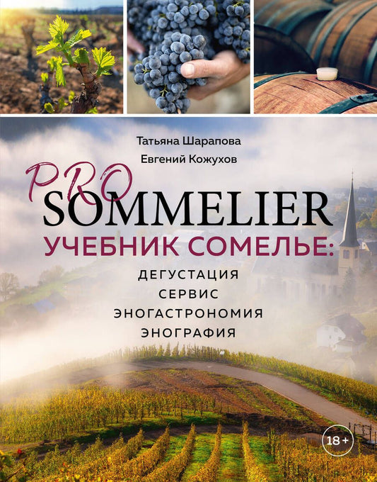 Обложка книги "Шарапова, Кожухов: Pro Sommelier. Учебник сомелье. Дегустация, сервис, эногастромия, энография"