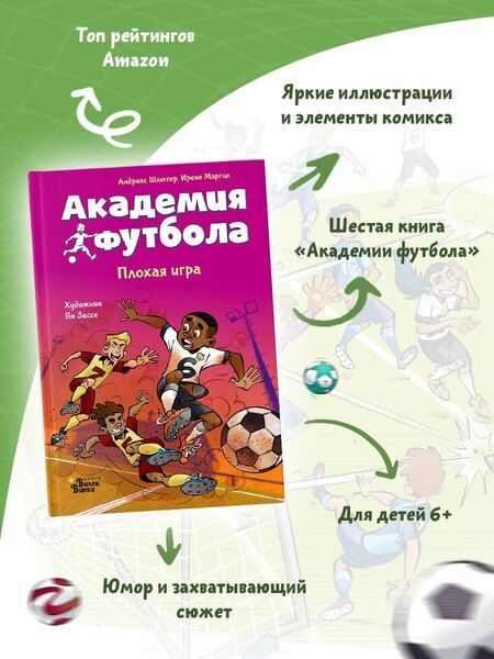 Фотография книги "Шлютер, Маргил: Академия футбола. Плохая игра"