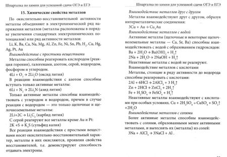 Фотография книги "Шпаргалка по химии для успешной сдачи ОГЭ и ЕГЭ"