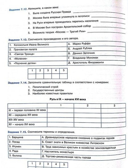 Фотография книги "Симонова: История России. С Древнейших времен до конца XVI в. 6 класс. Рабочая тетрадь + контурные карты. ФГОС"