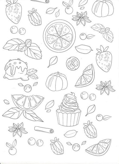 Фотография книги "Сладости. Раскраска для скетчмаркеров"