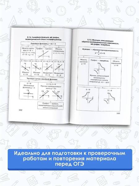 Фотография книги "Слонимский, Слонимская: ОГЭ. Математика в таблицах и схемах для подготовки к ОГЭ"