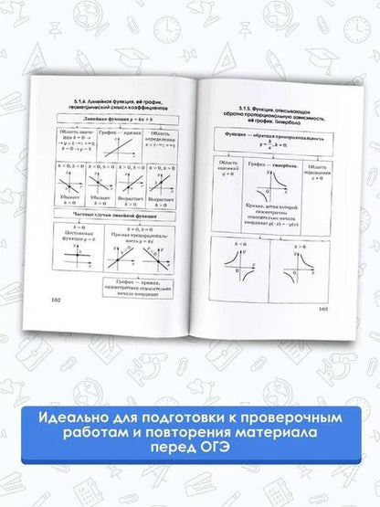 Фотография книги "Слонимский, Слонимская: ОГЭ. Математика в таблицах и схемах для подготовки к ОГЭ"