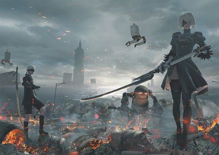 Фотография книги "Square Enix: Путеводитель по миру NieR: Automata. Результаты исследования руин города"