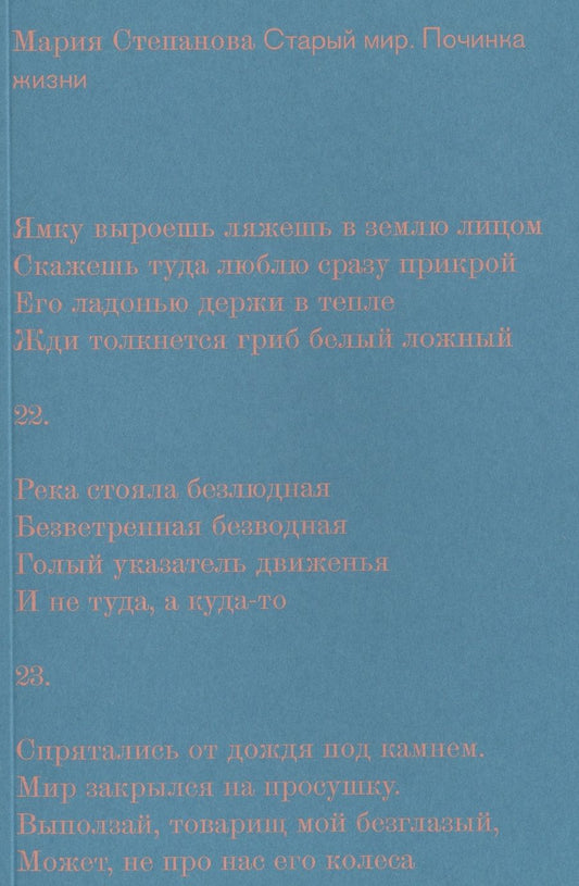 Обложка книги "Степанова: Старый мир. Починка жизни"