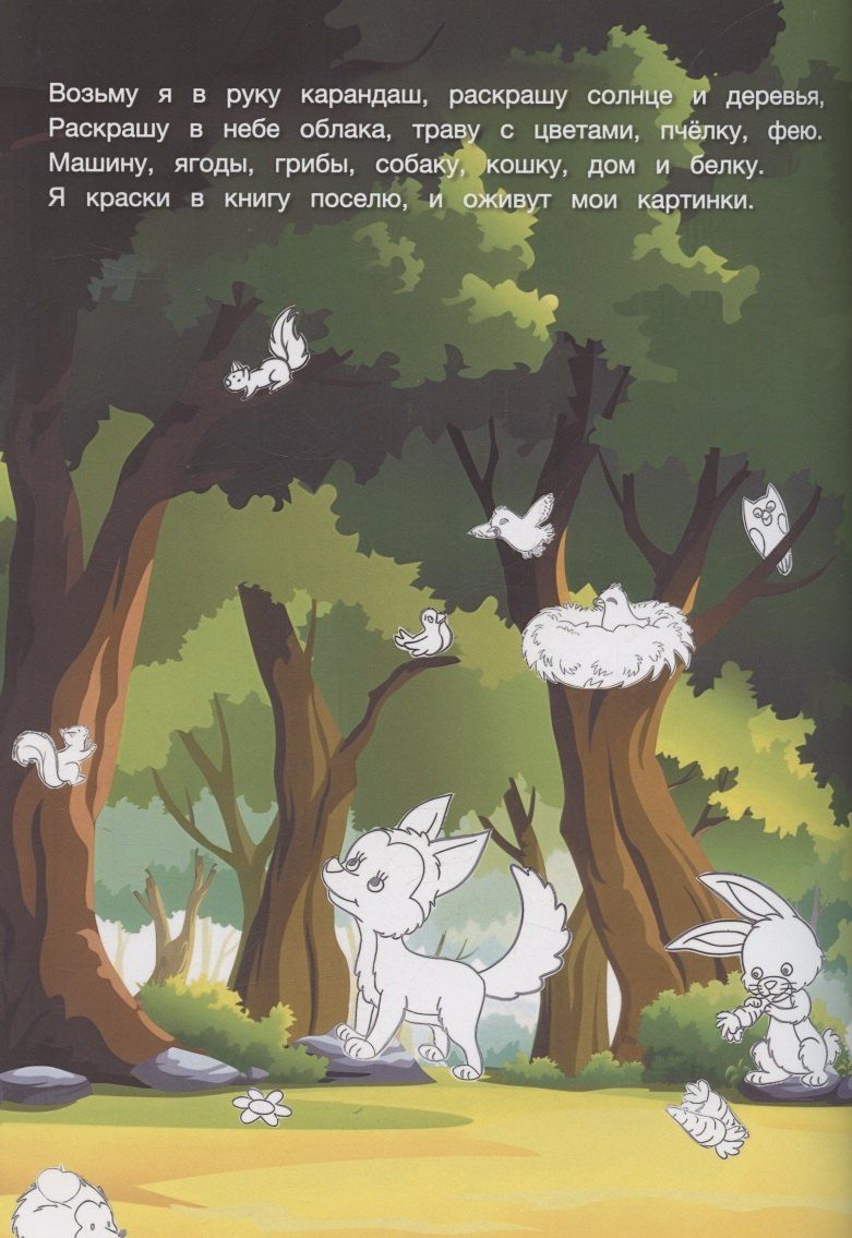 Обложка книги "Стихи + раскраска"