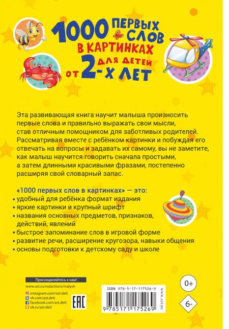 Фотография книги "Светлана Пирожник: 1000 первых слов в картинках"