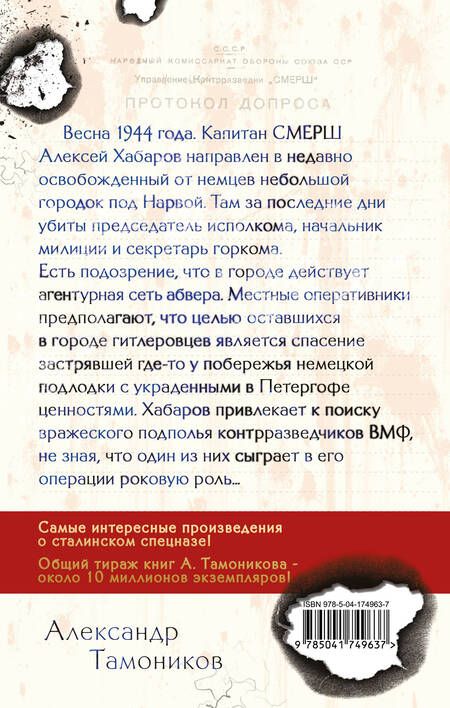 Фотография книги "Тамоников: Черная тень под водой"