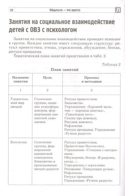 Фотография книги "Танцюра, Савина: Общаться - это просто. Занятия по взаимодействию с ребенком с ОВЗ: Учебно-методическое пособие. Часть 2"
