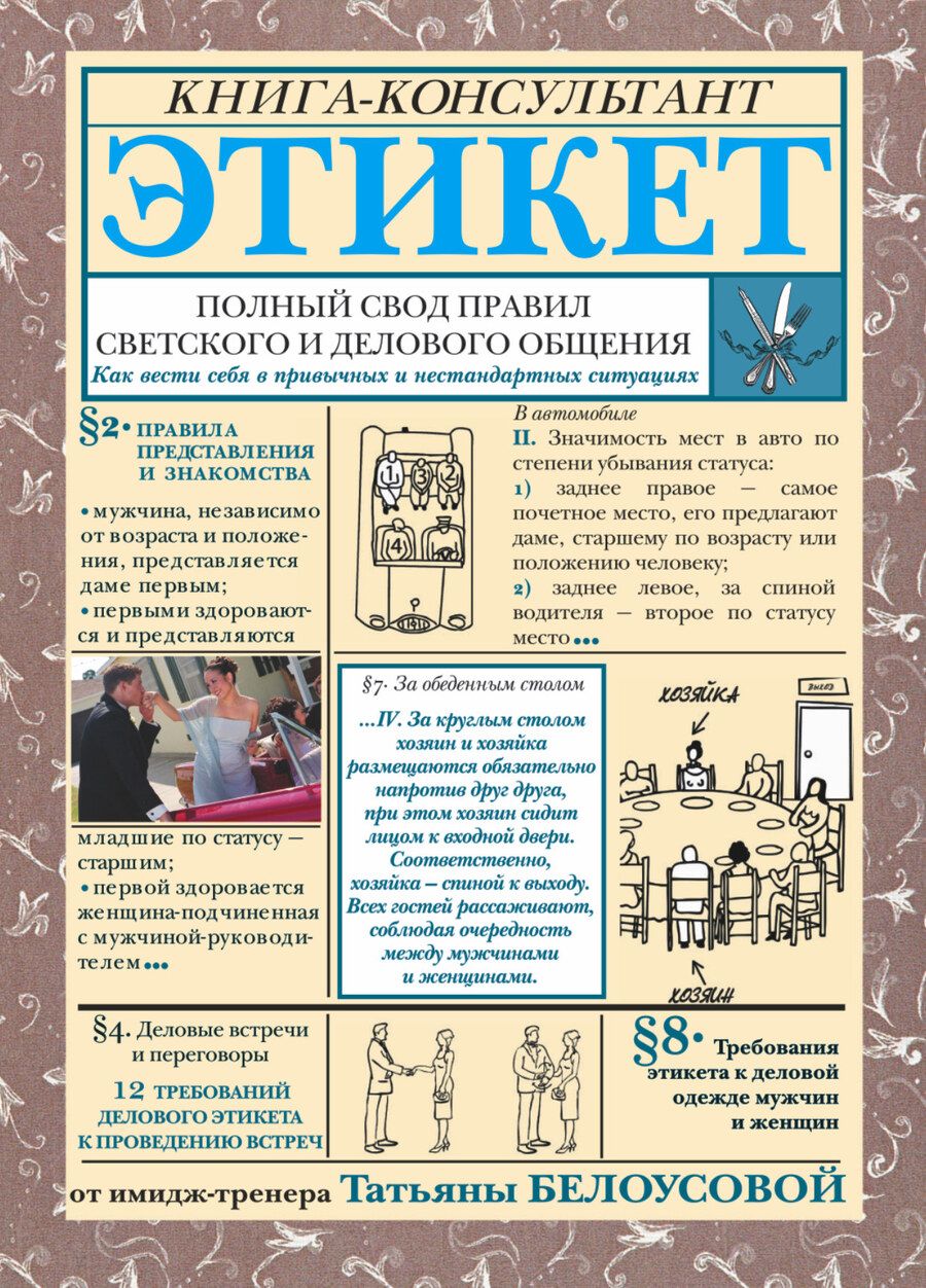 Обложка книги "Татьяна Белоусова: Этикет. Полный свод правил светского и делового общения: Как вести себя в привычных и нестандартных ситуациях."