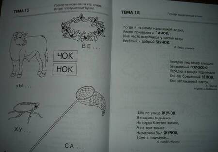 Фотография книги "Татьяна Резниченко: Я запоминаю слоги. Тетрадь № 3. Приложение к "Занимательному букварю". Темы 11-20"