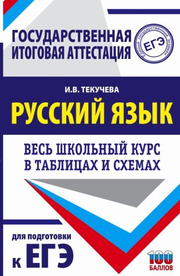 Обложка книги "Текучева: ЕГЭ Русский язык. Весь школьный курс в таблицах и схемах для подготовки к ЕГЭ"